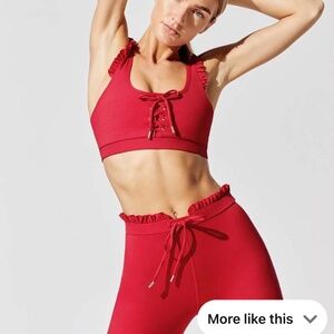 Celestine Red workout set - Carbon38 - size XS/S